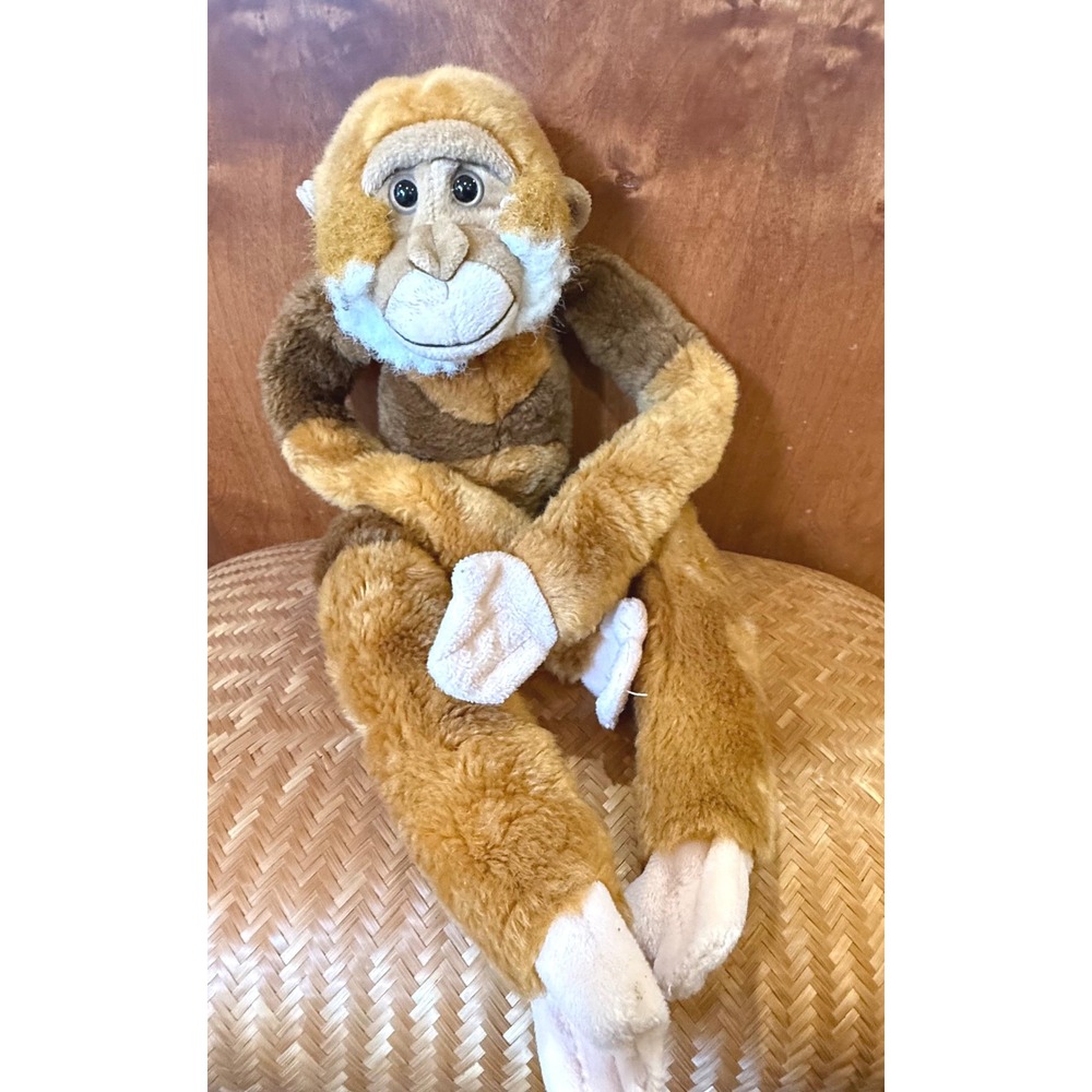 Animal Alley Monkey Plush Vintage 2000 Toys R Us Brown Tan Long Limbs Ape Toy